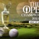 This poster belongs to a golf field with pivotal The Open Championship 2025 season opens. Who will secure a trophy?