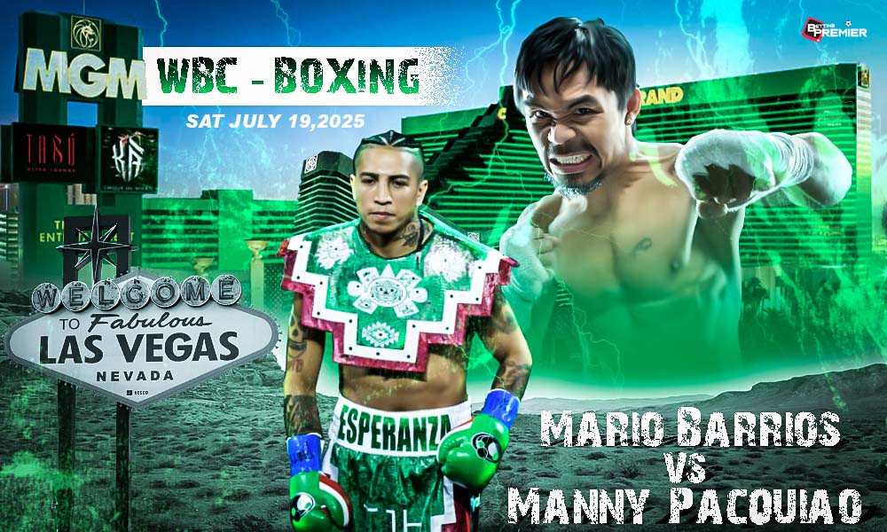 Poster showing Manny and Mario face-off in the WBC Welterweight division
