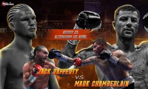 Image represents the fighters Jack Rafferty and Mark Chamberlain