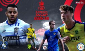 This poster denotes the upcoming FA Cup new season with the preliminary round of the top two teams.