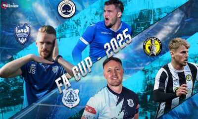 This poster shows teams playing in the FA Cup 2025-26 Extra Preliminary Round Replays on August 5 and 6