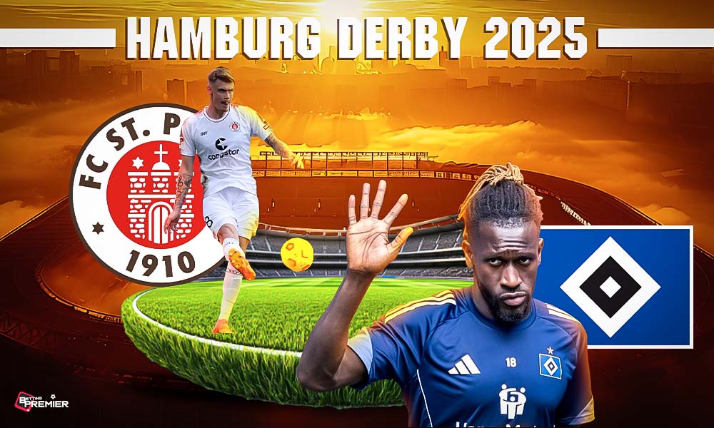 This poster denotes that the new football season started with an exciting derby match and is back—especially as Bundesliga league teams battle for their home turf.