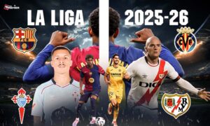 This image indicates that matchday 3 of the La Liga 2025-26 season will see top-tier teams clash on turf in a whirlwind.