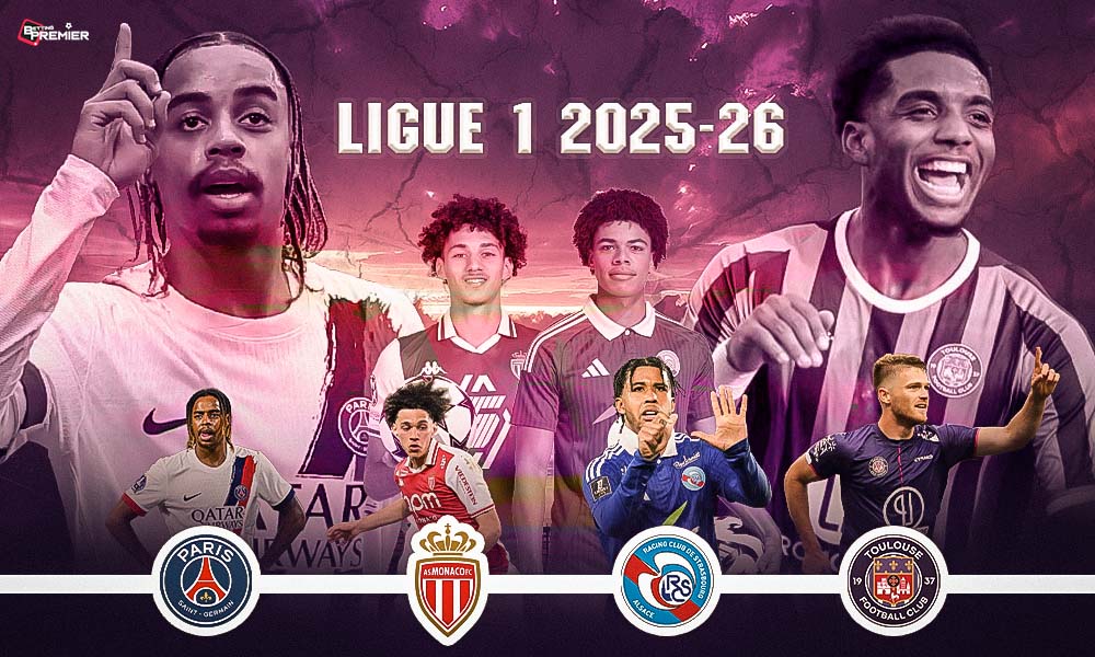This poster determines which team will compete in the unique Ligue 1 2025-26 season: Toulouse and PSG. Don't miss out!