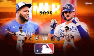 image represents the lead players of Miami Marlins, Toronto Blue Jays, Detroit tigers, Kansas City Royals