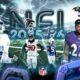 The poster represents the National Football League (NFL) competition starting in preseason this week.