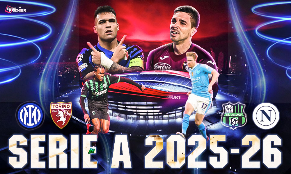 This poster depicts the opening week of Serie A 2025-26, with teams and players playing on matchday 1.