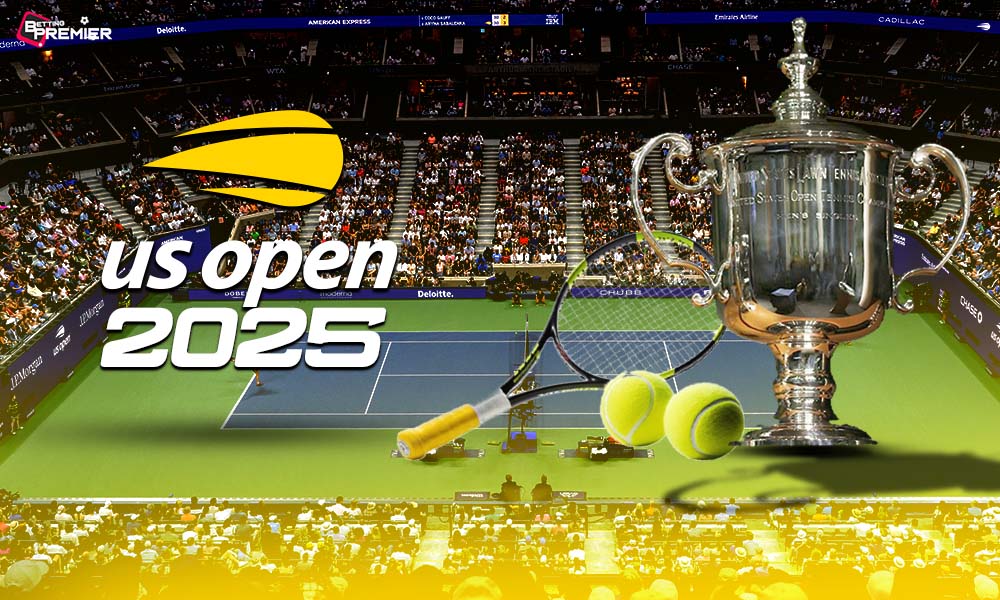This poster denotes that the new season of the US Open 2025 starts on August 24, 2025, for all singles rounds.