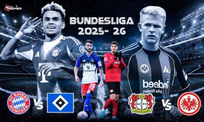 This poster shows German football players on the occasion of the upcoming Bundesliga matchday 3.