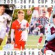 The image highlights football competition, with the electrifying FA Cup 2025-26 season entering the third qualifying round.