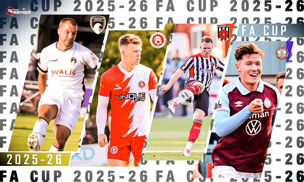 The image highlights football competition, with the electrifying FA Cup 2025-26 season entering the third qualifying round.