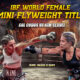 This poster shows Kim Clavel and Sol Cudos fighting in the upcoming IBF Mini Flyweight bout.