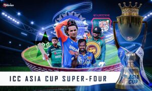 Poster showing the key players in the match India vs Sri Lanka Pakistan vs Bangladesh