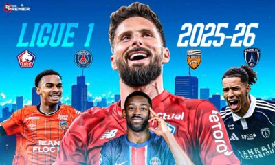 This poster shows French football clubs representing the upcoming Ligue 1 2025-26 season's matchday 7.