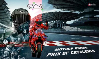 : This poster shows the No.1 contender, Marc Marquez, representing the upcoming MotoGP Catalan GP 2025.