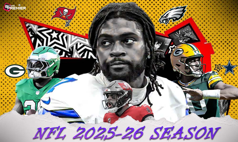 This poster shows the American football teams representing the upcoming NFL 2025-26 season, week 4.