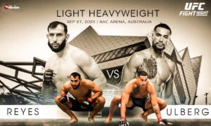 Image represents the fighters Carlos Ulberg and Dominic Reyes.