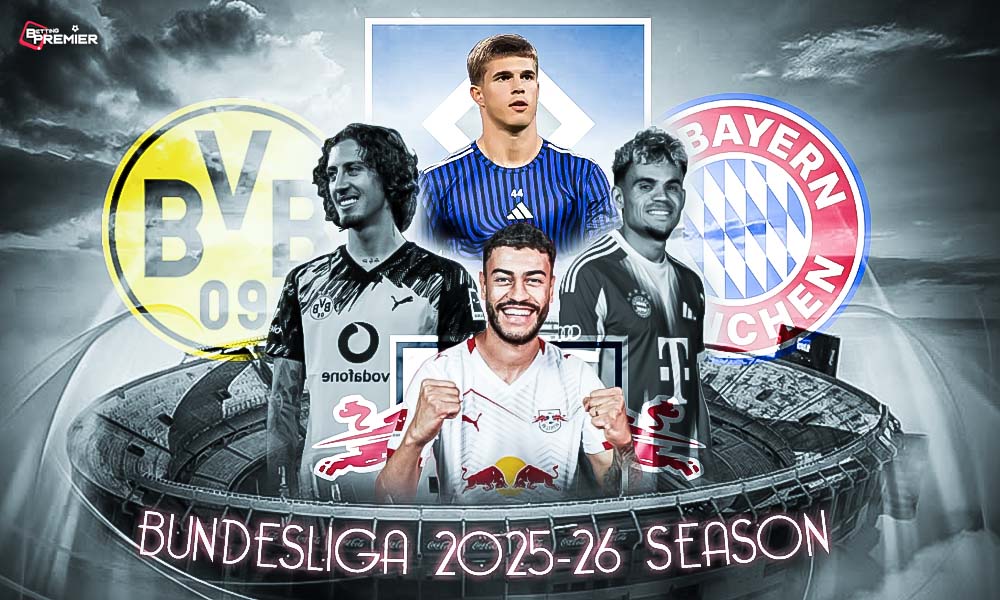 Image shows the key players of Bayern vs Dortmund and RB Leipzig vs Hamburger SV