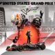 This poster represents the upcoming Formula One United States Grand Prix 2025, with the youngest star driver playing on their motorsport world.