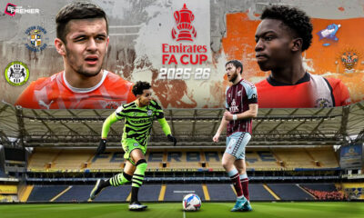 This poster shows players representing the upcoming English FA Cup First Round Proper.