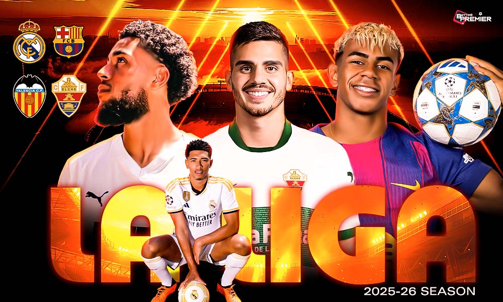 This poster shows players representing the upcoming La Liga 2025-26 Matchday 11 event.