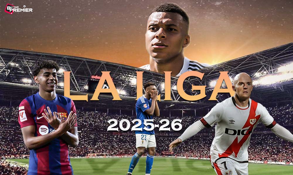 This poster shows Spanish football club players representing the ongoing La Liga 2025-26 season