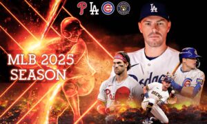 image represents the Phillies vs Dodgers and Brewers vs Cubs in this Division Series.