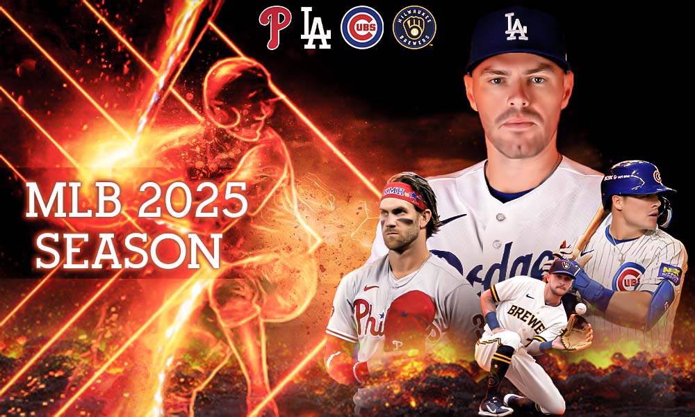 image represents the Phillies vs Dodgers and Brewers vs Cubs in this Division Series.