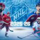 This poster shows NHL teams representing the upcoming NHL 2025-26 regular season matches.