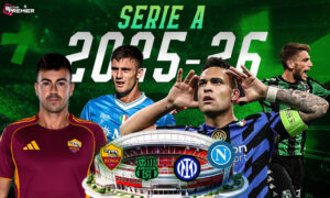 The image represents the Serie A 2025-26 season, in which the top two elite clubs in football will compete on matchday 8.