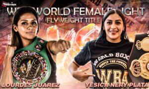 This poster represents the upcoming WBC fight, Lourdes Juarez vs Yesica Nery Plata.