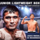 This poster shows the boxers, representing the Jessie Magdaleno vs Muhammadkhuja Yaqubov bout.
