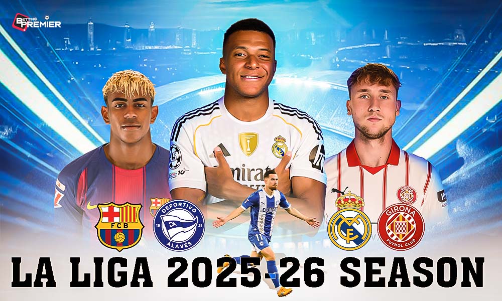 This image shows La Liga teams and posters for the upcoming Matchday 14.