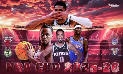 This image represents a poster depicting the NBA teams for the upcoming NBA Cup games.