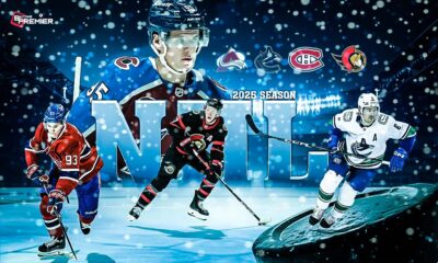 This poster shows ice hockey teams representing the upcoming NHL 2025-26 Regular Season.
