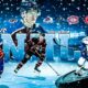 This poster shows ice hockey teams representing the upcoming NHL 2025-26 Regular Season.