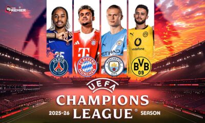 This poster shows teams representing the upcoming UEFA Champions League 2025- 26.