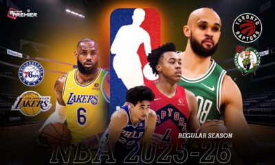 This poster represents the upcoming NBA games.