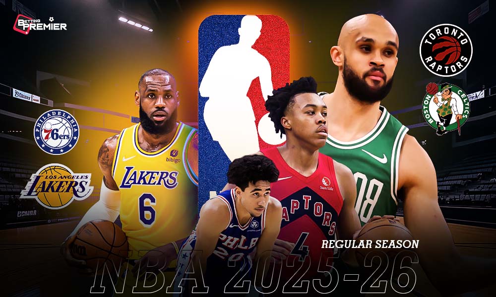 This poster represents the upcoming NBA games.