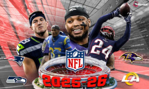 This poster shows teams representing the upcoming NFL 2025-26 Week 16 games