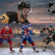 This poster shows the NHL teams representing the upcoming NHL Regular Season games.