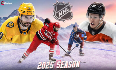 This image is a poster that represents NHL teams for the upcoming games.