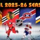 This image shows the ice hockey world, with a wonderful NHL 2025-26 season tournament underway and freezing fans.