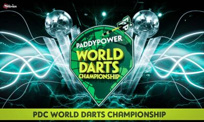 The pictures depict the upcoming PDC World Darts Championship 2026, which opens on December 11, 2025, and starts!