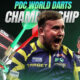 An image shows a momentous PDC World Darts Championship, with darters reaching the third round.