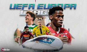 This poster shows football teams representing the upcoming UEFA Europa League Matchday 6.