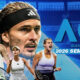 The image represents the Australian Open, where the semi-finalists for Men’s Singles and Women's Singles will have head-to-head clashes.