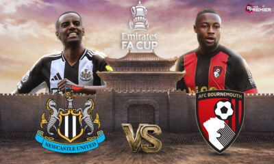 This poster shows football teams representing the upcoming FA Cup 3rd Round games.