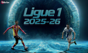 This image depicts a Ligue 1 match between the two top clubs, featuring their historic clashes.