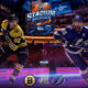 This poster announces the NHL Stadium Series 2026 between the Tampa Bay Lightning and the Boston Bruins, featuring head-to-head clashes.